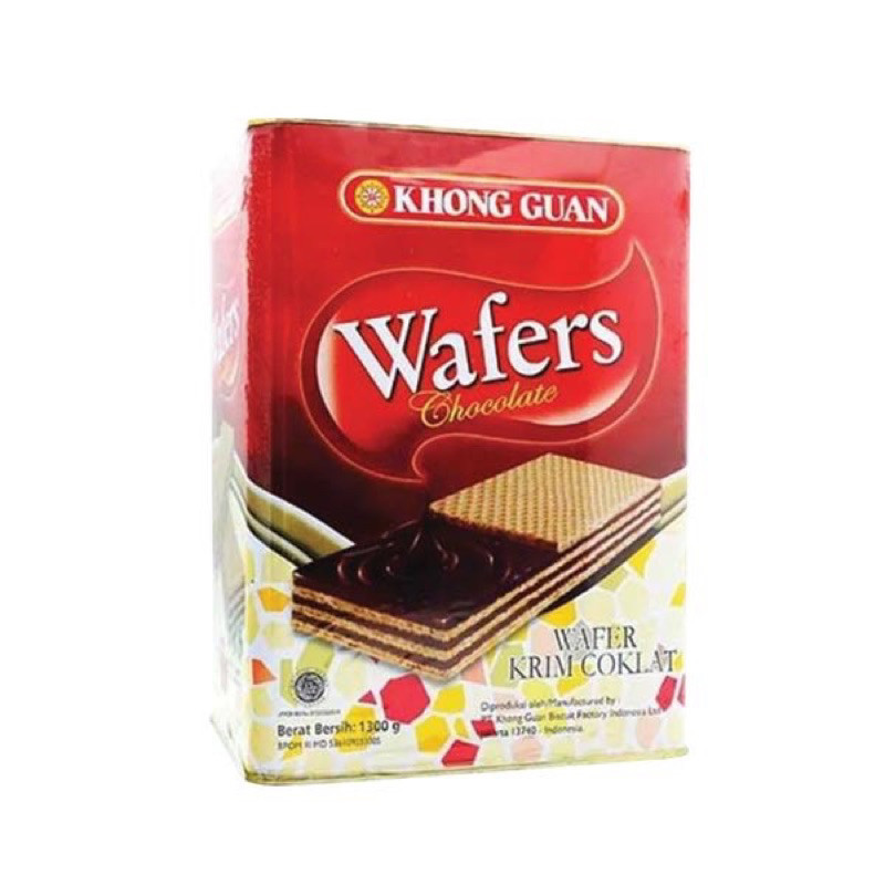 

Khong Guan Wafers Chocolate 1300Gr Kaleng