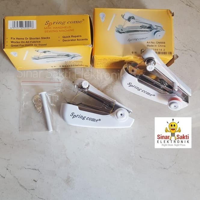 ------] Mesin Jahit Tangan / Mesin Jahit Mini Portable Murah - Putih