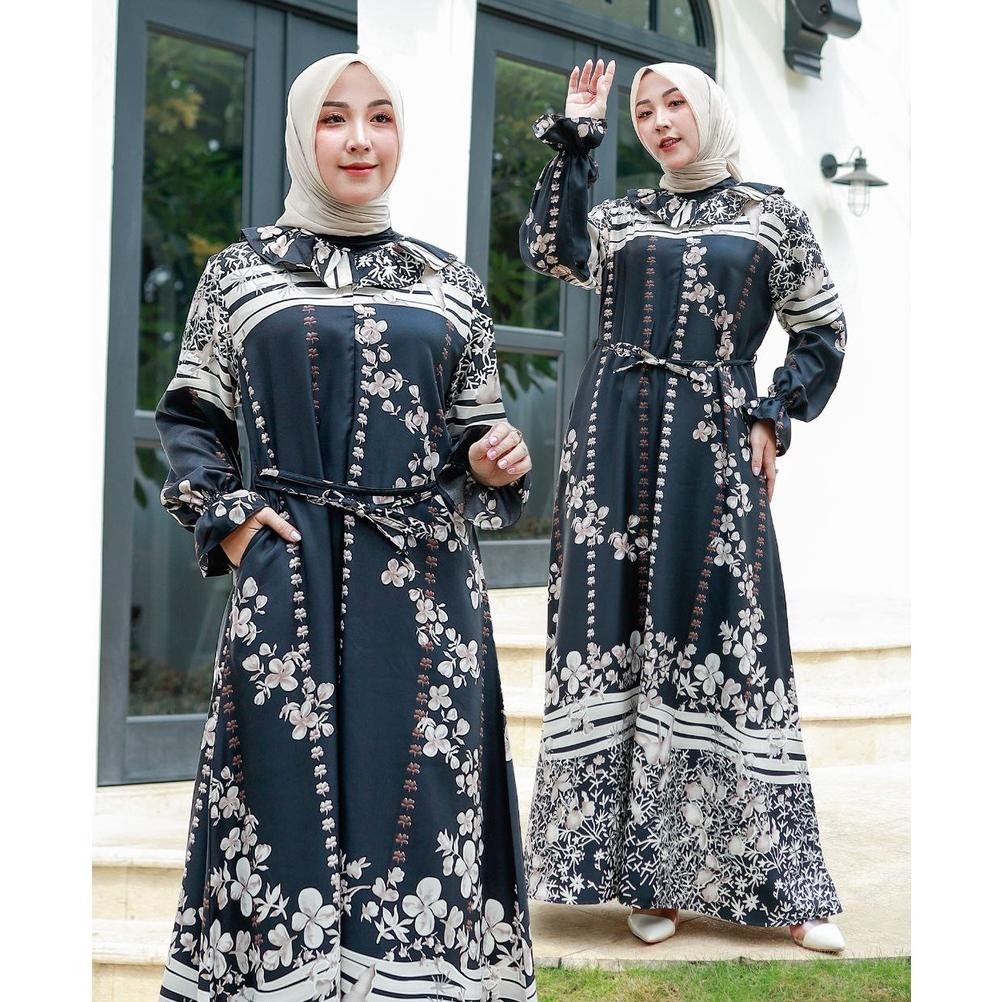 Warna Warni Brand Baju Gamis Safira Maxi motif / Fashion Wanita Muslimah Dress / Pakaian Muslim/baju