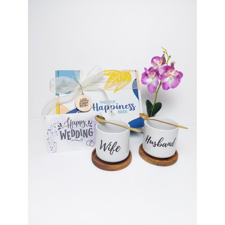 

Hampers Pernikahan,Kado WeddingHadiah Wedding Mug Set Couple