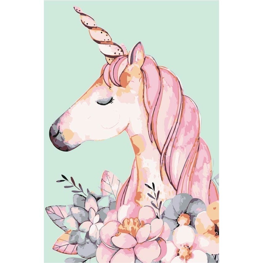 DIY painting by number 30x20cm kerajinan tangan lukisan UNICORN