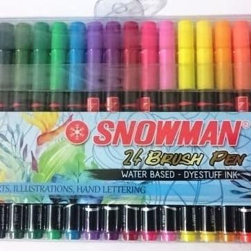 

Snowman Brush Pen 24 Warna |Murah
