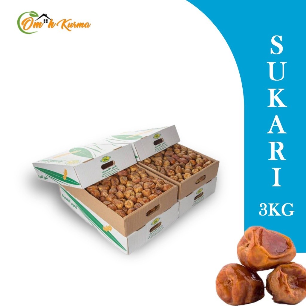 

MJS Kurma Sukari 3kg ORIGINAL / sukari al qassim 3kg murah / Kurma Sukari Al qassim timbangan lebih