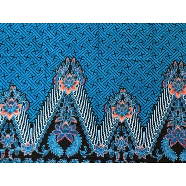Katun Prima Halus Kain Batik Merak Velvet Merah Biru Hitam