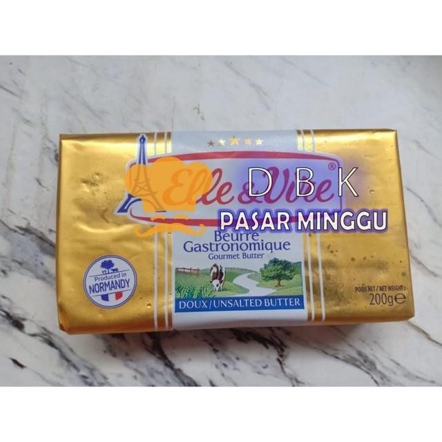 

Butter Unsalted Premium| Mentega Tawar | Elle & Vire 200Gr Elle Vire
