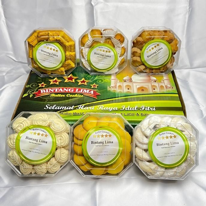 

PAKET KUE LEBARAN BINTANG 5 SEGI 8 PREMIUM KUE KERING LEBARAN 1