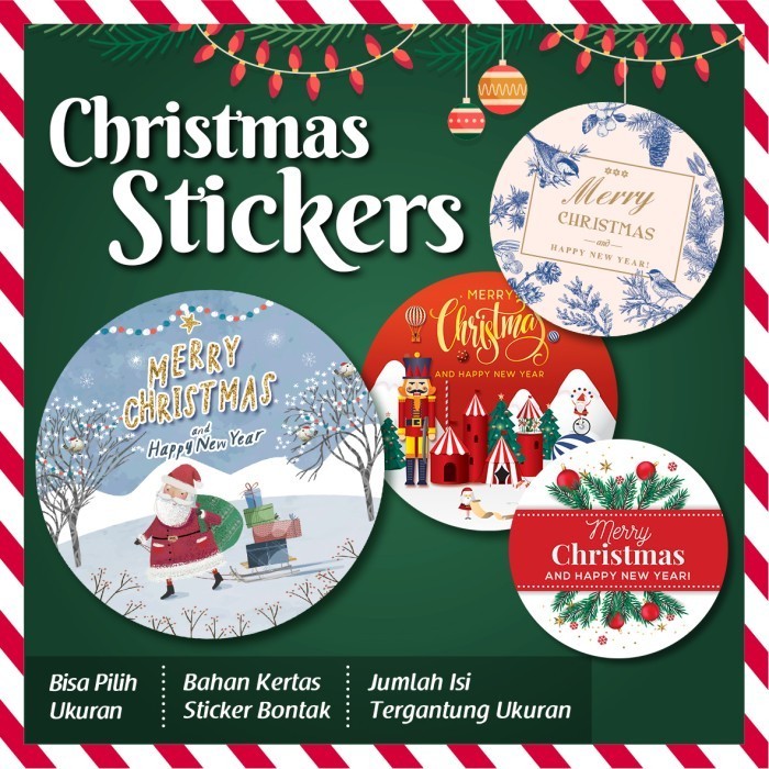 

_^_^_^] [Isi 72-150] Sticker Christmas/ Sticker Natal/ Sticker Olshop
