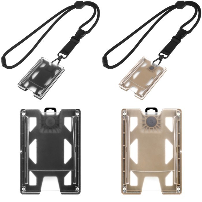 

Tactical Id Card Holder - Premium Abs With Lanyard Slot And Belt Clip