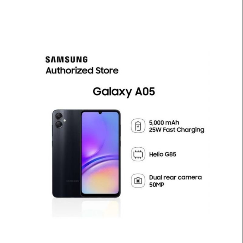 HP SAMSUNG GALAXY A05 6/128 GB - SAMSUNG A05 RAM 6GB ROM 128GB GARANSI RESMI