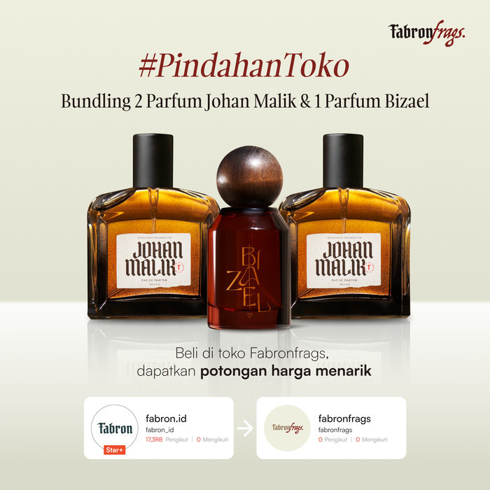 Parfum Johan Malik 2 Tol & Parfum Bizael 1 Tol - Edp 50Ml - By Fab