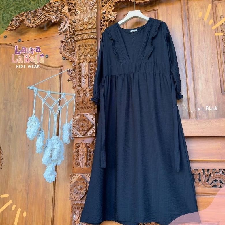 Bisa Cod Gamis Anak Tanggung Remaja Hitam Putih Ayura Polo Linen Laurakidshop 7 Tahun - Dewasa Sale