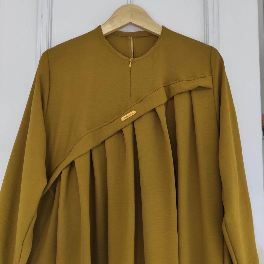 Flash Sale Elif Dress - Gamis Jumbo Polos Ld 130Cm Soft Crinkle Airflow Premium Murah