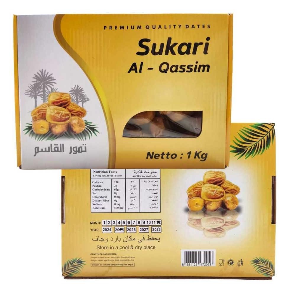 

Kurma Sukari Madinah Premium 1Kg Kemasan Dus Terbaru