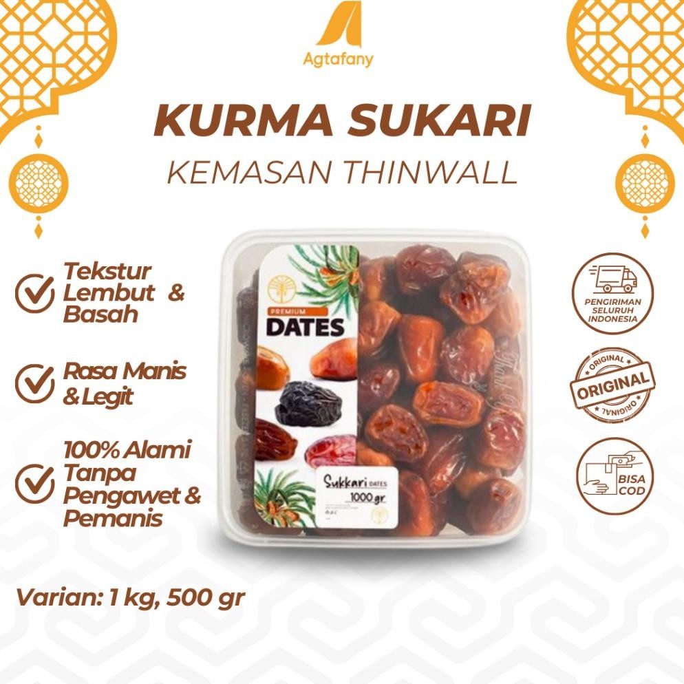 

Kurma Sukari Thinwall - 1 Kg | Sukari Best Quality Barangbaru