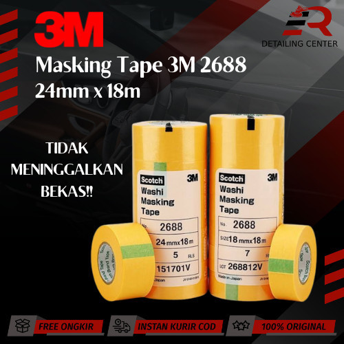 

3M 2688 Detailing Masking Tape Washi Isolasi Kertas Auto