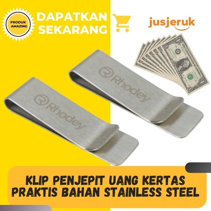 

Jfactory Klip Jepit Uang Kertas Praktis Bahan Stainless Steel