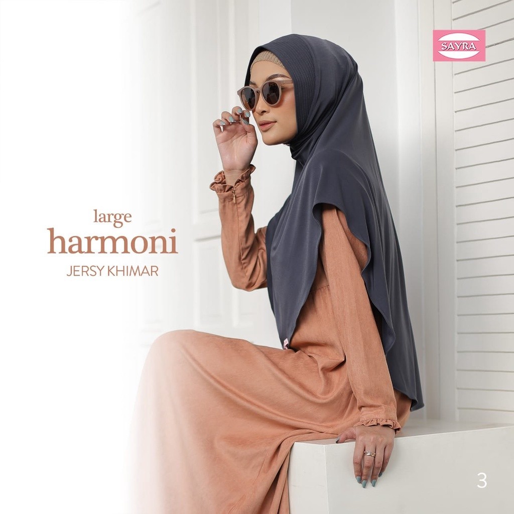 NEW PREMIUM DAILY HIJAB Jilbab Instan Bergo Harmoni Large & XL Jersy Khimar Ori Sayra SAYRA1 BY QOID