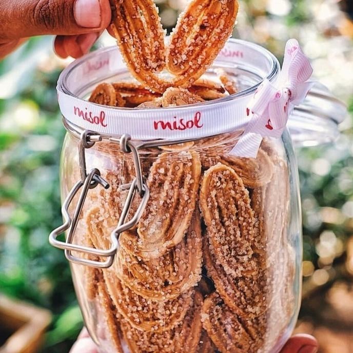 

Palmiers Kue Kering MISOL netto 260 Gr kemasan Jar Besar