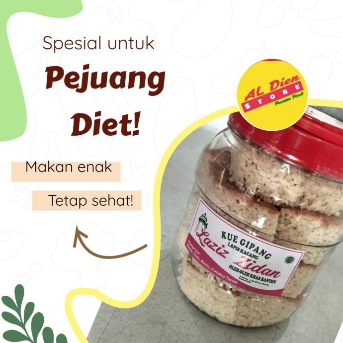 

Kue Gipang Lapis Kacang Kemasan Toples Khas Banten