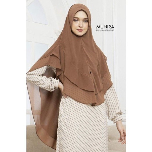 NEW PREMIUM DAILY HIJAB Khimar Bergo Instant Ukhti Munira MH 30 Dua Lapis Two Layer Bahan Ceruti