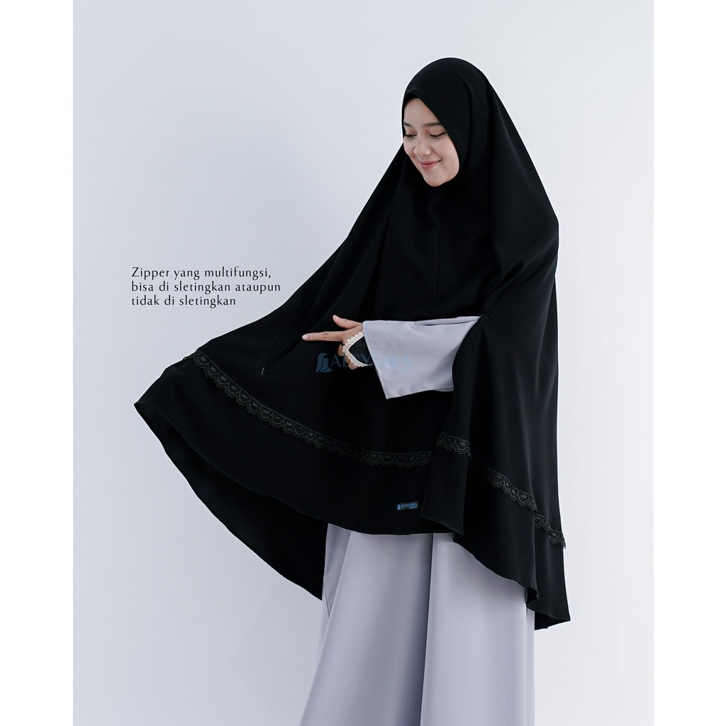 NEW PREMIUM DAILY HIJAB Alsyahra Exclusive Set Khimar Syari Handzipper Altaj Size XL Niqab Poni