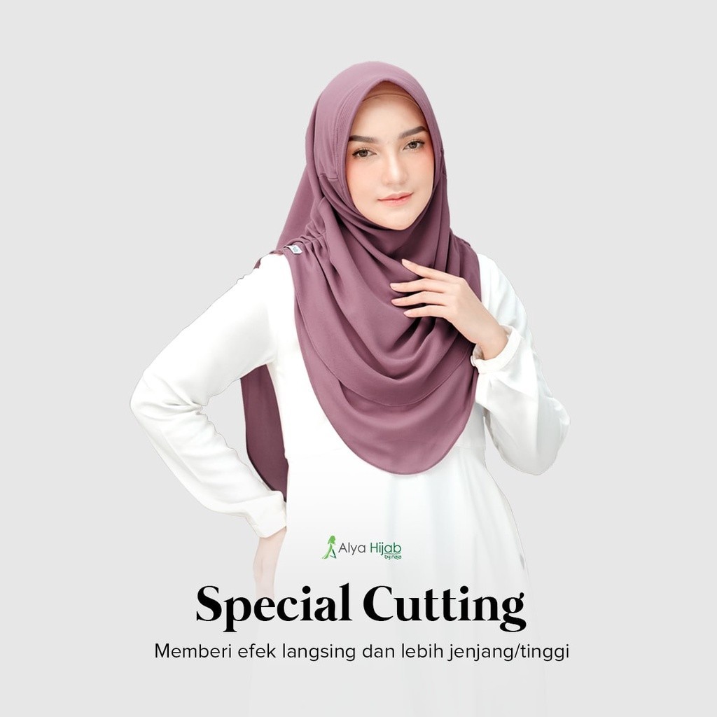 NEW PREMIUM DAILY HIJAB Alya Hijab by Naja - Wardah Khimar Pad All Size