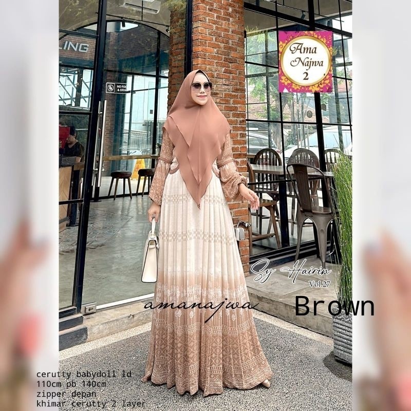 NEW PREMIUM DAILY HIJAB GAMIS CERUTY MOTIF SET JILBAB SYARI HAIRIN 27 GAMIS SET JILBAB GAMIS CERUTY