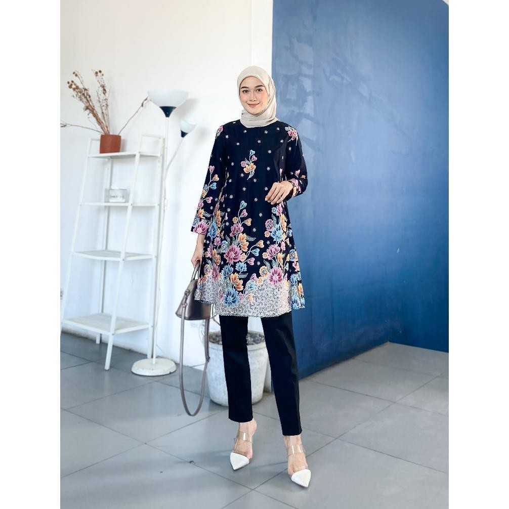 Promo Ramadhan Tunik Batik 1066 Wk 01 Cibulan 294 Ii Atasan Batik Ii Baju Batik Wanita Ii Pakaian Ba