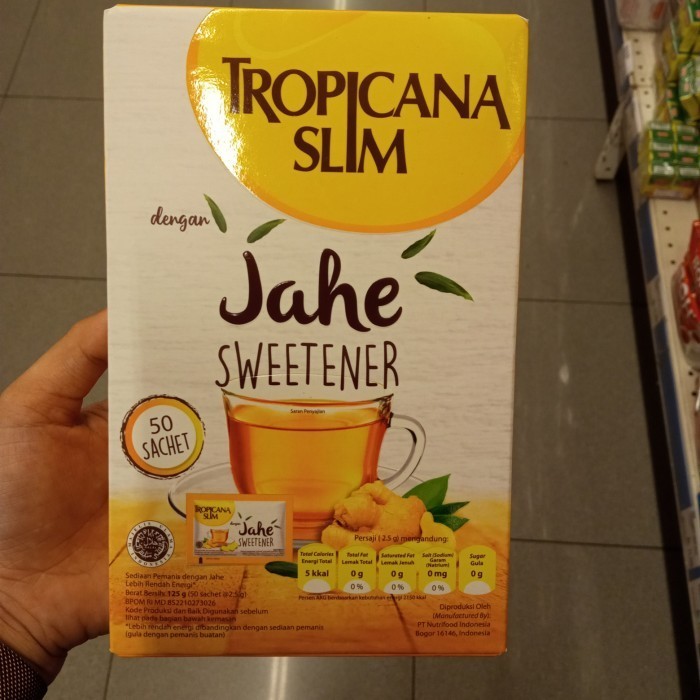 

Ready tropicana slim jahe sweetener 50 sachet