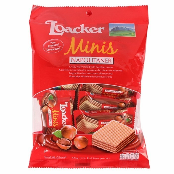 

HEMAT loacker mini minis wafer hazelnut napolitaner 80g