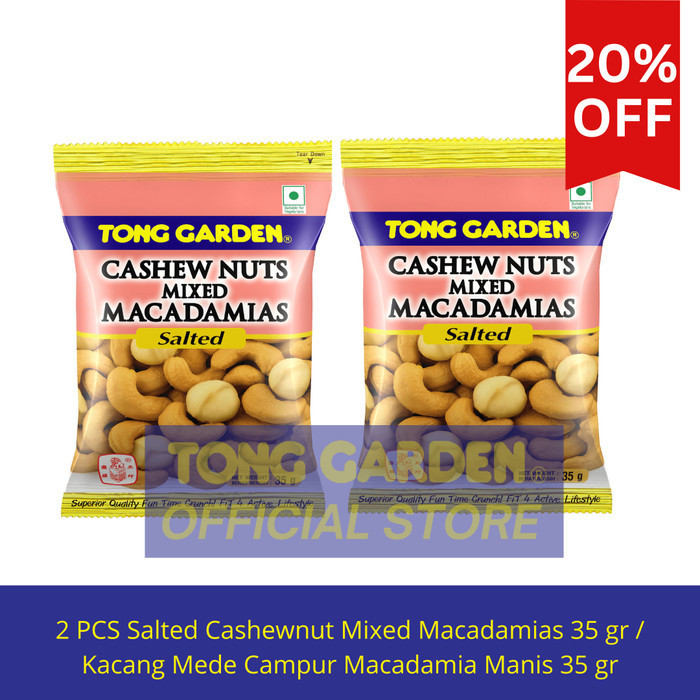 

BOOM SALE Tong Garden Kacang Mede Campur Macadamia Asin 35 gr Spesial Bundle 2