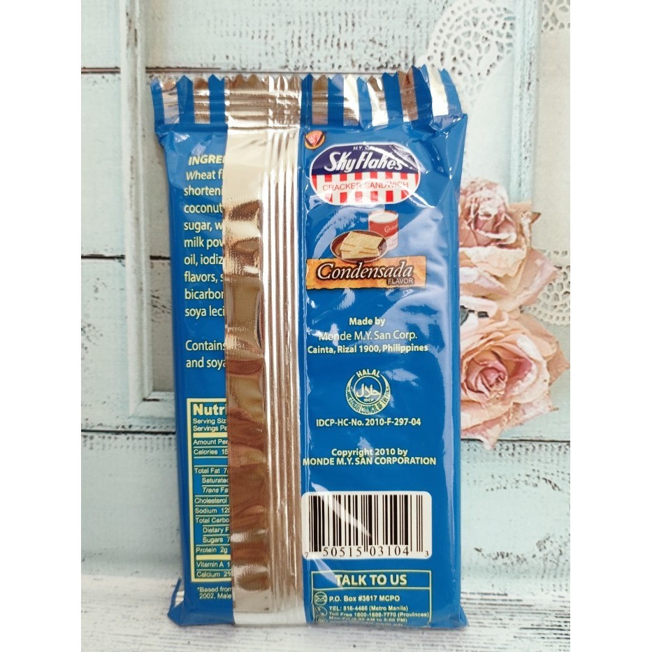 

SALE Philippine - Sky Flakes Crackers Sandwich Condensada Flavor isi 10pcs