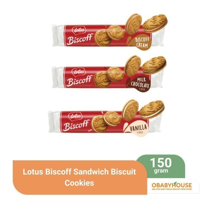 

TERBAIK Lotus Biscoff Sandwich Biscuit Cookies 150 gr