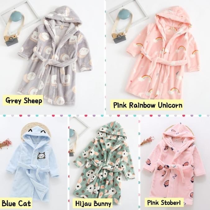 Kimono Handuk Anak Jubah Handuk Anak Perempuan Laki Laki Baju Handuk