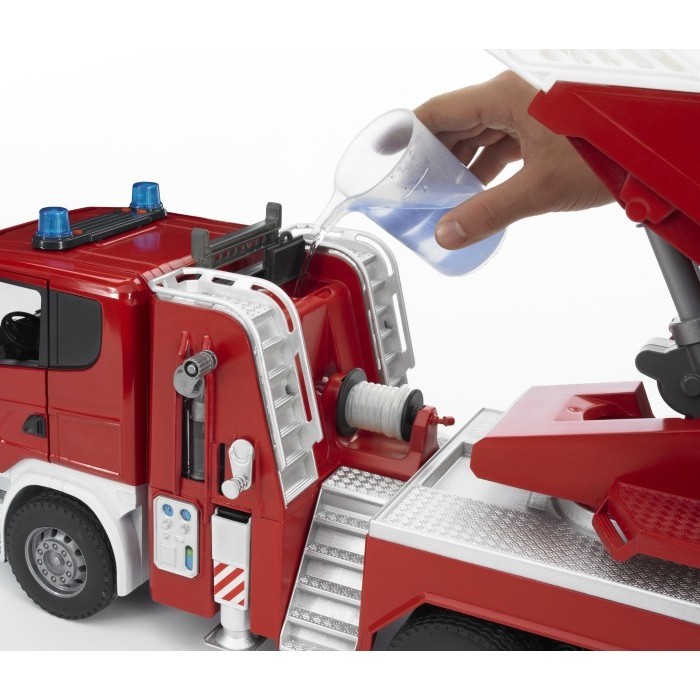Bruder 3590 Scania R-Series Fire Engine W/ Water Pump - Mainan Anak
