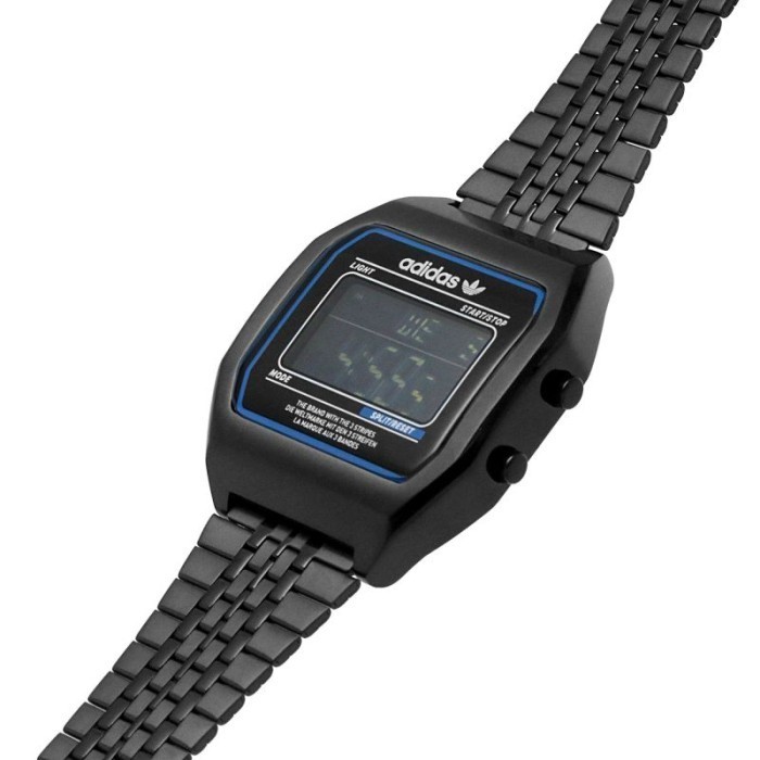 Adidas Original Aost22073 Digital Two Jam Tangan Unisex Black Vintage