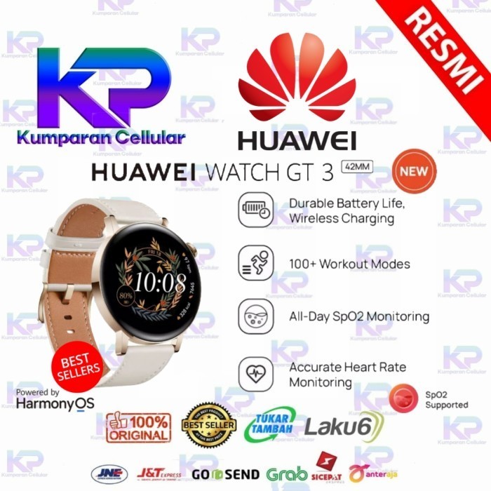 Huawei Watch Gt3 Gt 3 Brown 42Mm Garansi Resmi