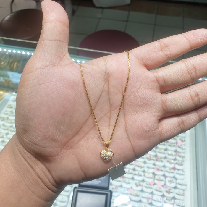 Sinar Berlian Jewellery - Kalung Emas Asli Kuning Kadar 750 Kmk