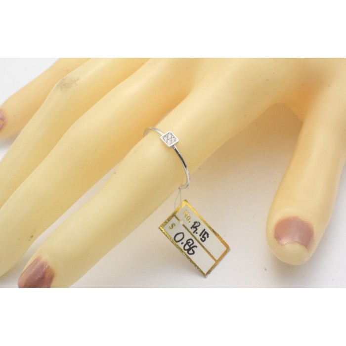 Sbj1 - Cincin Emas Putih Wanita Perhiasan Emas Asli 750 Cmp086 R15