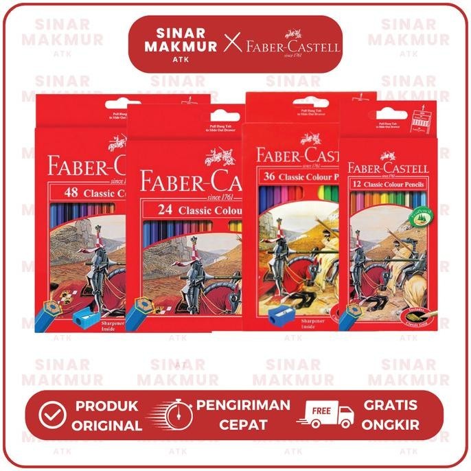 

Pensil Warna/Classic Color Pencil 12/24/36/48 Warna Faber Castell