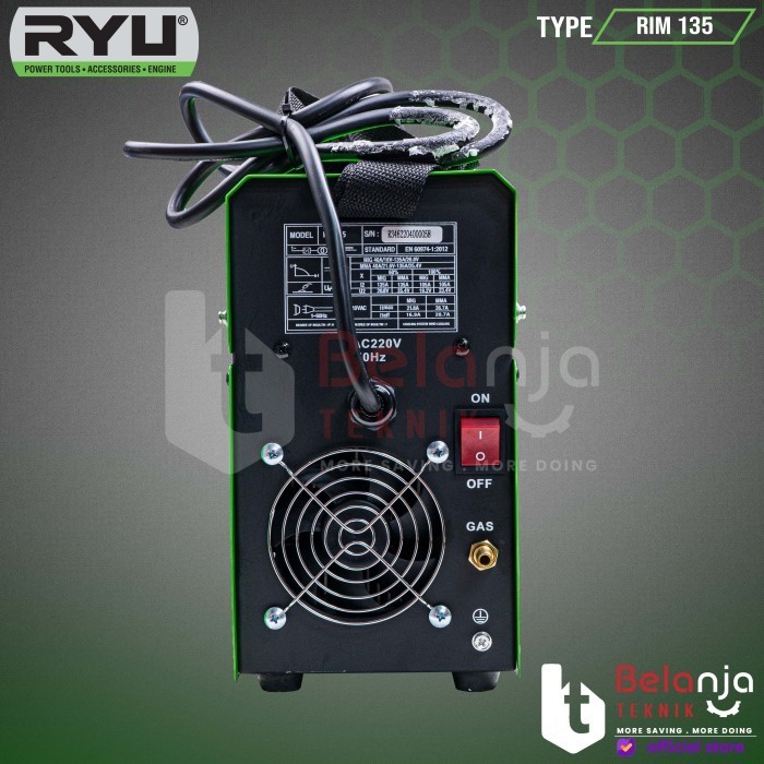 Ryu Mesin Las Inverter Mig Mma 135 A Travo Trafo Las Tanpa Gas Rim 135
