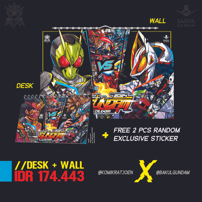 

Kalender Dinding/Meja/Duduk Anime Gundam KRBG 2024