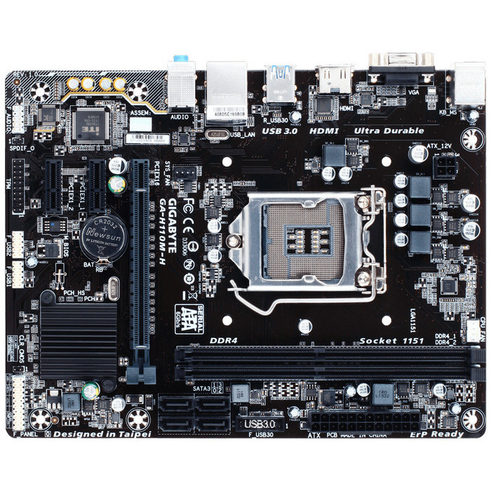 Gigabyte Ga-H110M-H (Lga1151, H110, Ddr4)