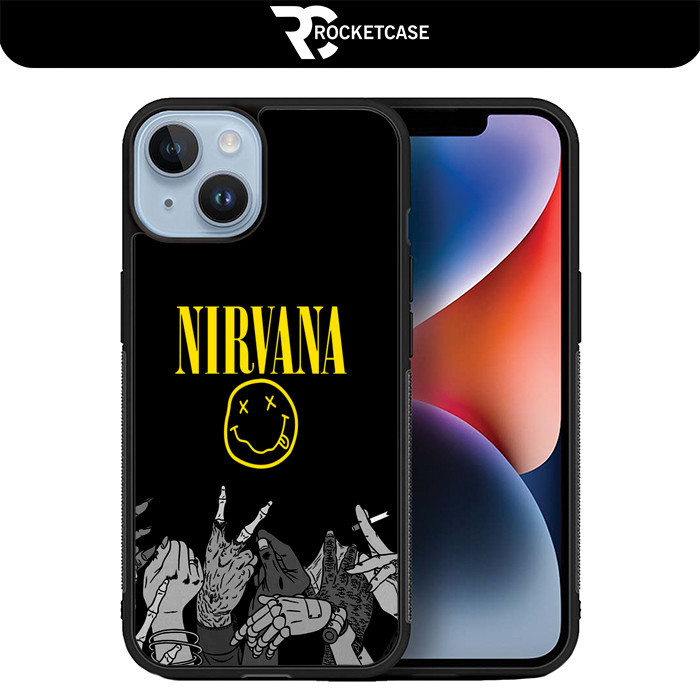 Case Casing iPhone 15 14 13 12 11 Pro Max Mini Plus Nirvana RC0291