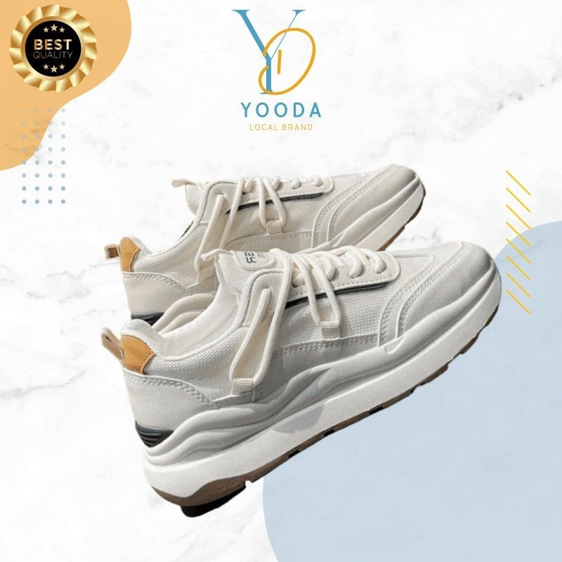 YULIA SHOES - MURAH  BAHAN TEBAL DAN AWET / 2 WARNA FREE KARDUS SEPATU KETS SNEAKERS WANITA YS07