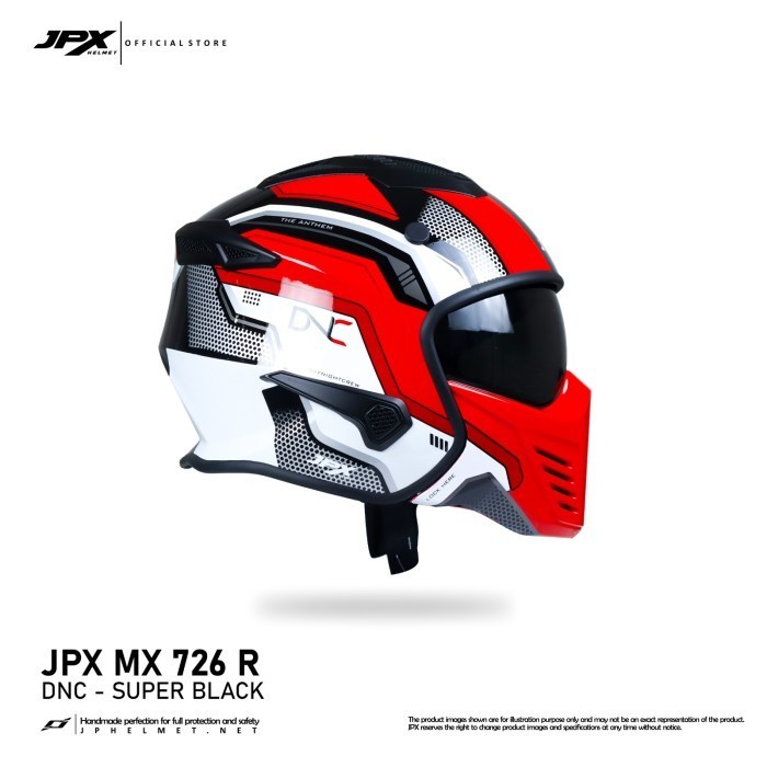 Helm Jpx Full Face Mx-726R - Dnc