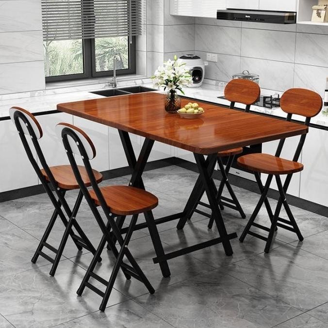 Promo Meja Lipat+Kursi/Meja Makan 80X80Cm/Meja Lipat 100X60Cm/ Meja Dekstory