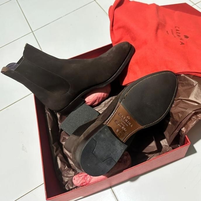 Carmina Chelsea Suede 80186 Boots Original Newstuff_Nia