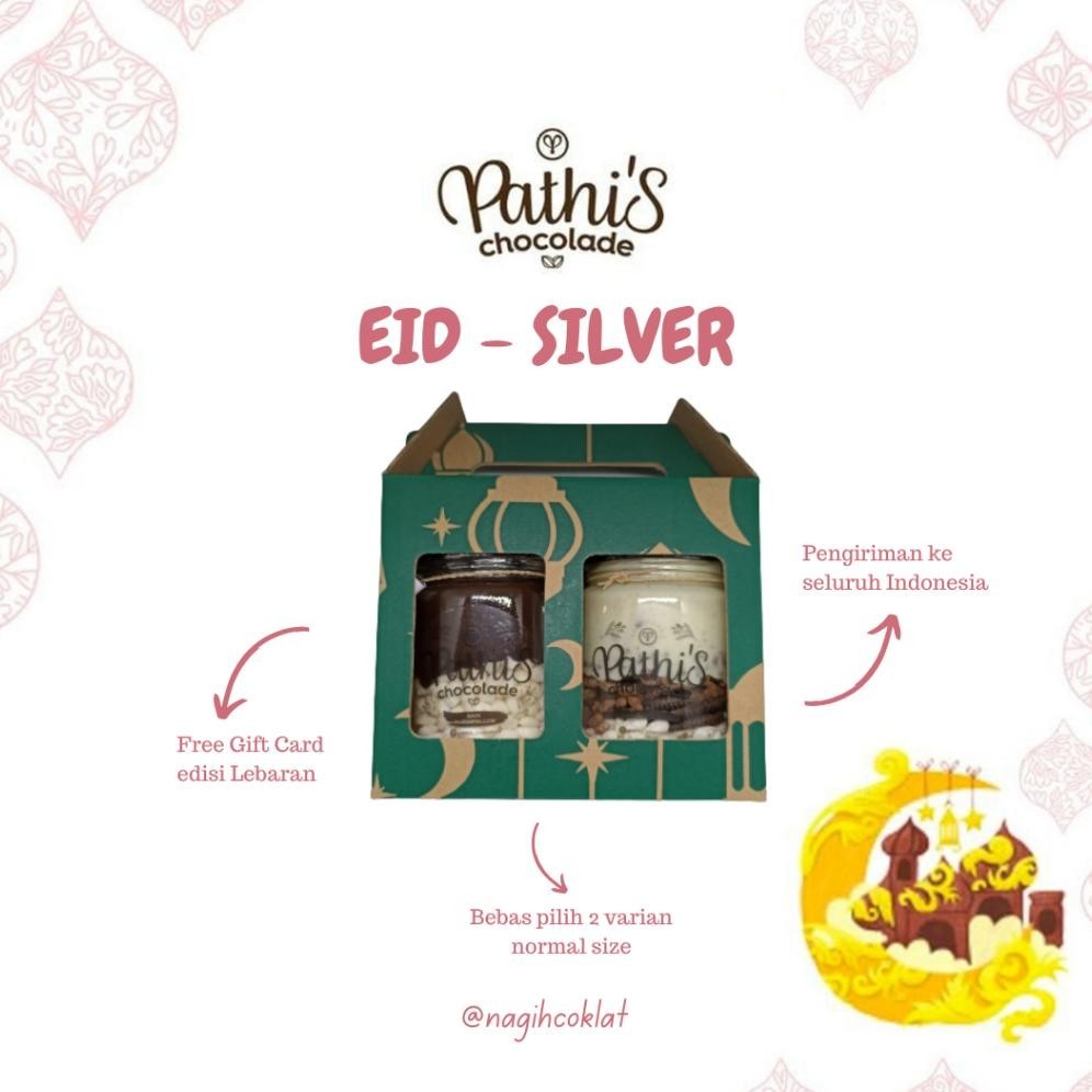 

SIAP KIRIM !!! PAKET SILVER HAMPERS/GIFT LEBARAN IDUL FITRI (RAMADAN) PATHIS CHOCOLADE (CEMILAN COKELAT LUMER - CHOCO CRUNCHY IN JAR) - @NAGIHCOKLAT
