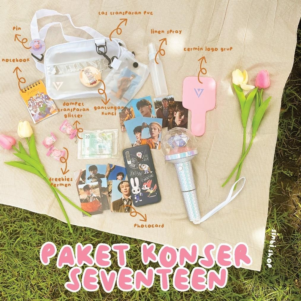 READYY STOCK >>> PAKET KONSER SEVENTEEN | CARAAT BOMB LHTSTICK CONCERT PAKET HEMAT | GIFTBOX KPOP | 